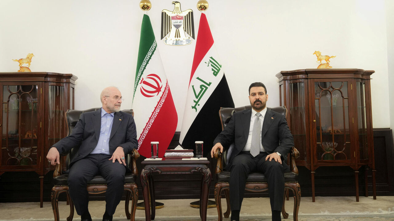 Iraqi Prime Minister Ali al-Zaidi meets with Iranian Parliament Speaker Mohammad Bagher Ghalibaf in Baghdad, Iraq, August 19, 2026. Iraqi Prime Minister's Media Office/Handout via REUTERS THIS IMAGE HAS BEEN SUPPLIED BY A THIRD PARTY.