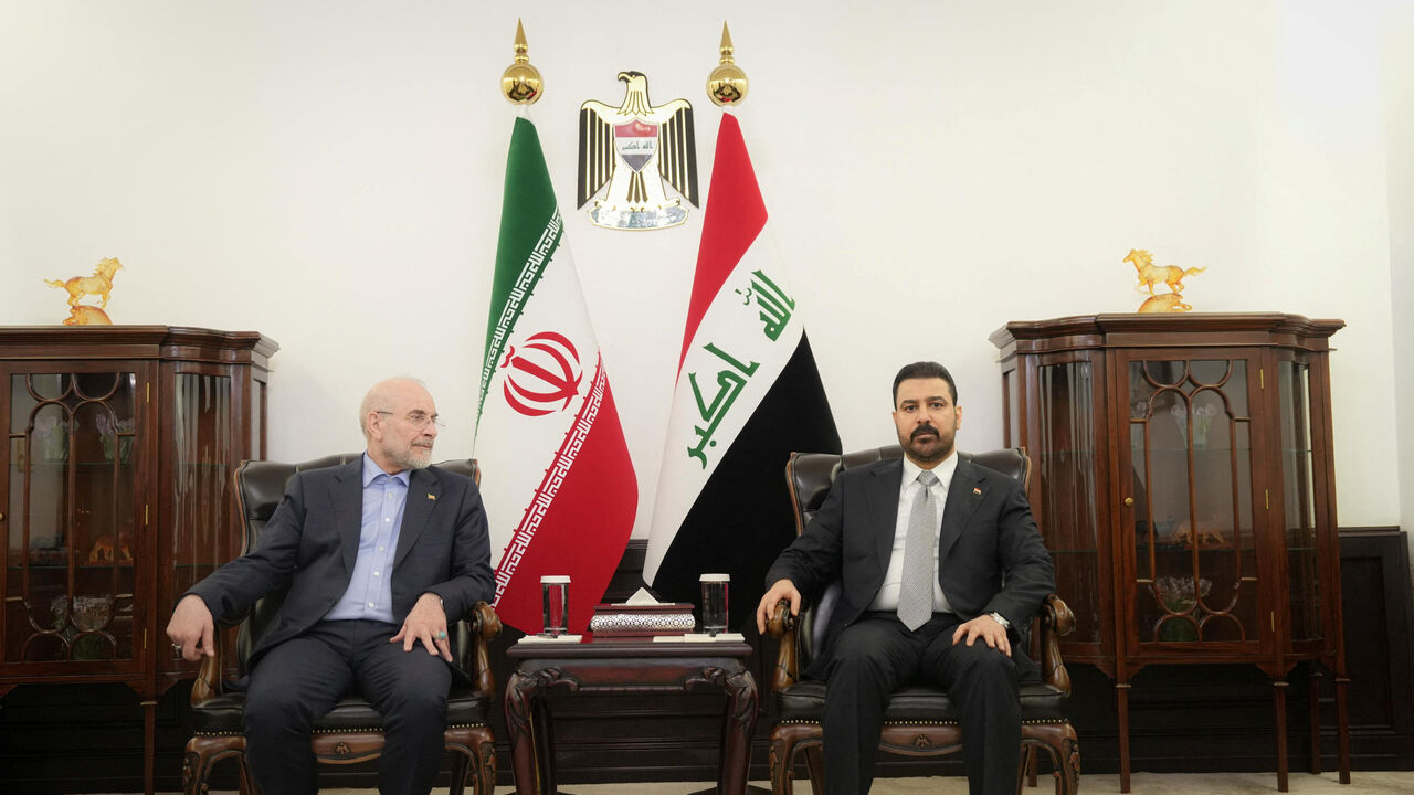 Iraqi Prime Minister Ali al-Zaidi meets with Iranian Parliament Speaker Mohammad Bagher Ghalibaf in Baghdad, Iraq, August 19, 2026. Iraqi Prime Minister's Media Office/Handout via REUTERS THIS IMAGE HAS BEEN SUPPLIED BY A THIRD PARTY.