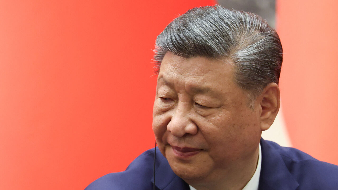 Chinese President Xi Jinping attends a joint press statement with Russian President Vladimir Putin (not pictured) at the Great Hall of the People in Beijing, China May 20, 2026. REUTERS/Maxim Shemetov/Pool