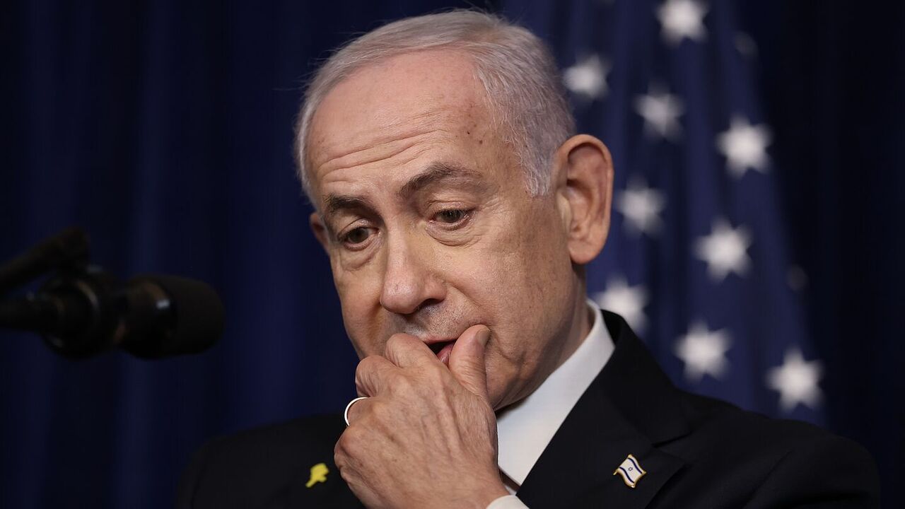 Israeli Prime Minister Benjamin Netanyahu holds a press conference with US President Donald Trump at his Mar-a-Lago club on Dec. 29, 2025, in Palm Beach, Florida. — Joe Raedle/Getty Images