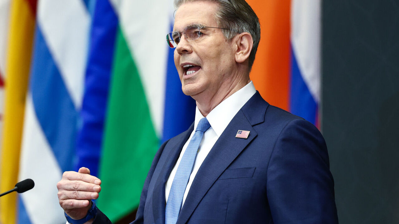 Secretary of the Treasury Scott Bessent addresses the audience during opening remarks at the Ministerial on the Resurgence of Political Terrorism at the State Department on July 16, 2026, in Washington. — Photo by Finn Gomez/Getty Images