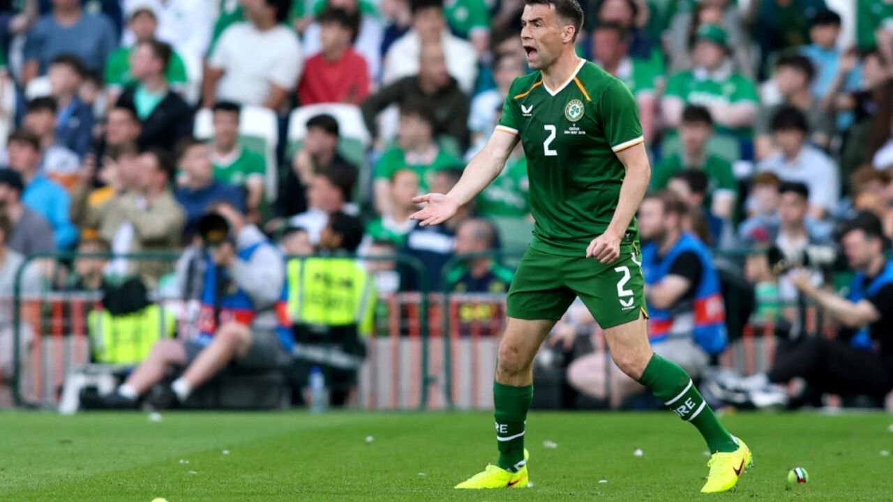 Balls bearing Palestinian flags were thrown onto the pitch during an Ireland-Qatar friendly in Dublin in May