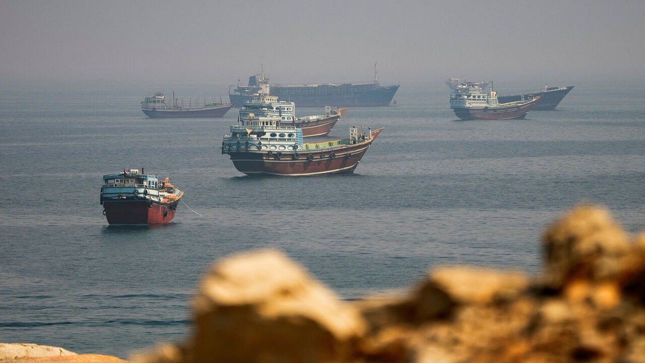 Vessels near the Strait of Hormuz, as seen from Musandam, Oman, August 31, 2026. REUTERS/Stringer     TPX IMAGES OF THE DAY
