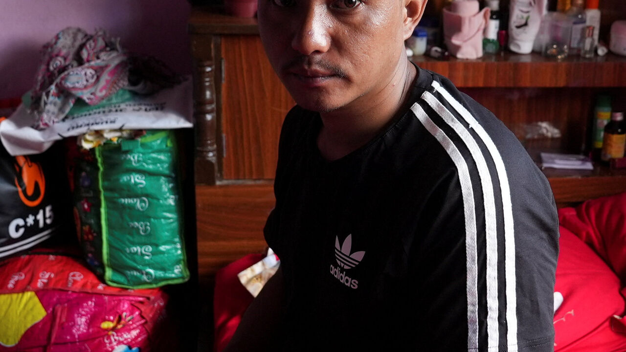 Dhan Bahadur Tamang, a 32-year-old survivor of the tunnel flooding at Upper Trishuli 1 Hydroelectric Project, where he worked as a driver, sits at his home in Tarkeshwar, Bagmati Province, Nepal September 3, 2026. REUTERS/Joseph Campbell