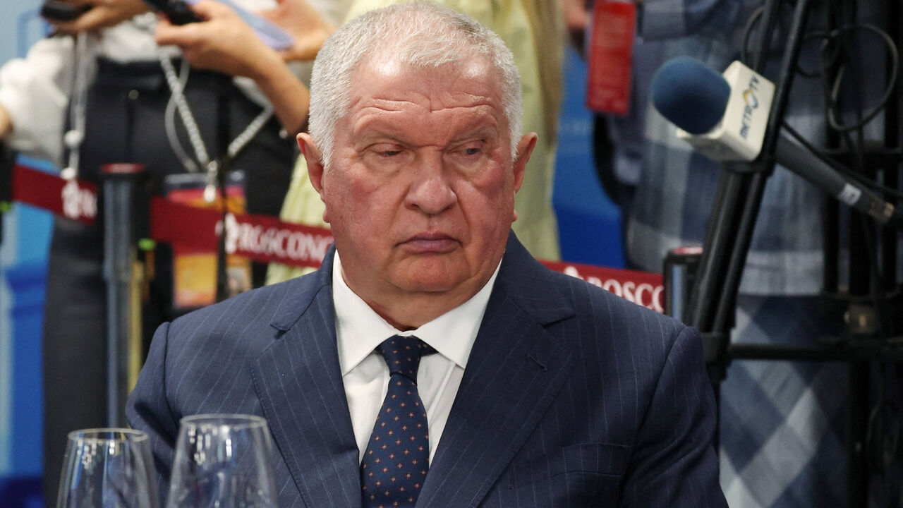 Igor Sechin, CEO of Russia's oil company Rosneft, attends a meeting of Russian President Vladimir Putin with Indonesian President Prabowo Subianto on the sidelines of the Eastern Economic Forum in Vladivostok, Russia, September 3, 2026. Sputnik/Vyacheslav Prokofyev/Pool via REUTERS