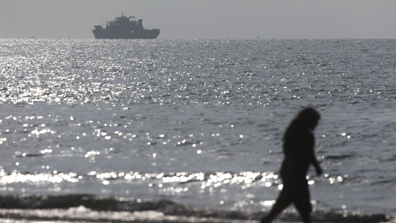 A vessel in the Strait of Hormuz near the beach of Bandar Abbas, Iran, September 5, 2026. Majid Asgaripour/WANA (West Asia News Agency) via REUTERS