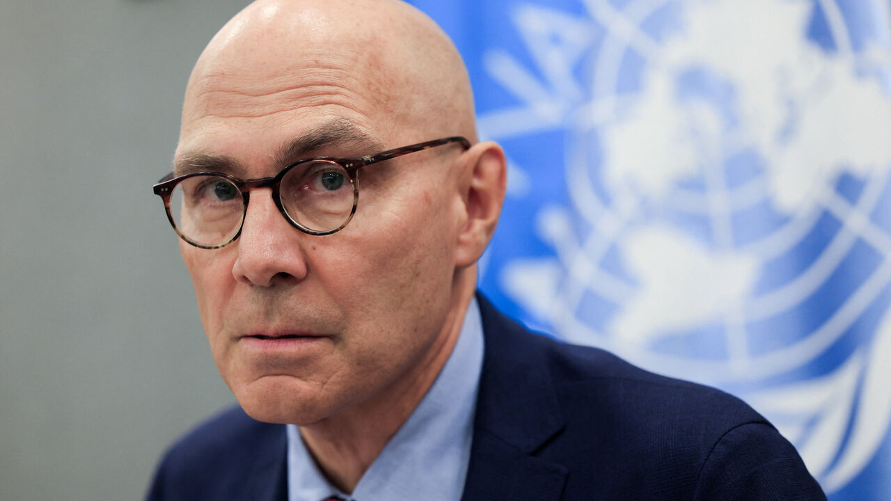 United Nations High Commissioner for Human Rights Volker Turk holds a press conference in Beirut, Lebanon, July 27, 2026. REUTERS/Mohamed Azakir