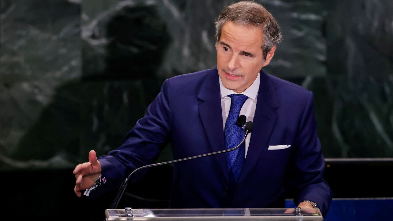 FILE PHOTO: Candidate for the position of United Nations secretary-general, Rafael Mariano Grossi speaks during the "UN Town Hall: The Next Secretary-General" event at United Nations headquarters in New York City, U.S., July 23, 2026. REUTERS/Eduardo Munoz/File Photo