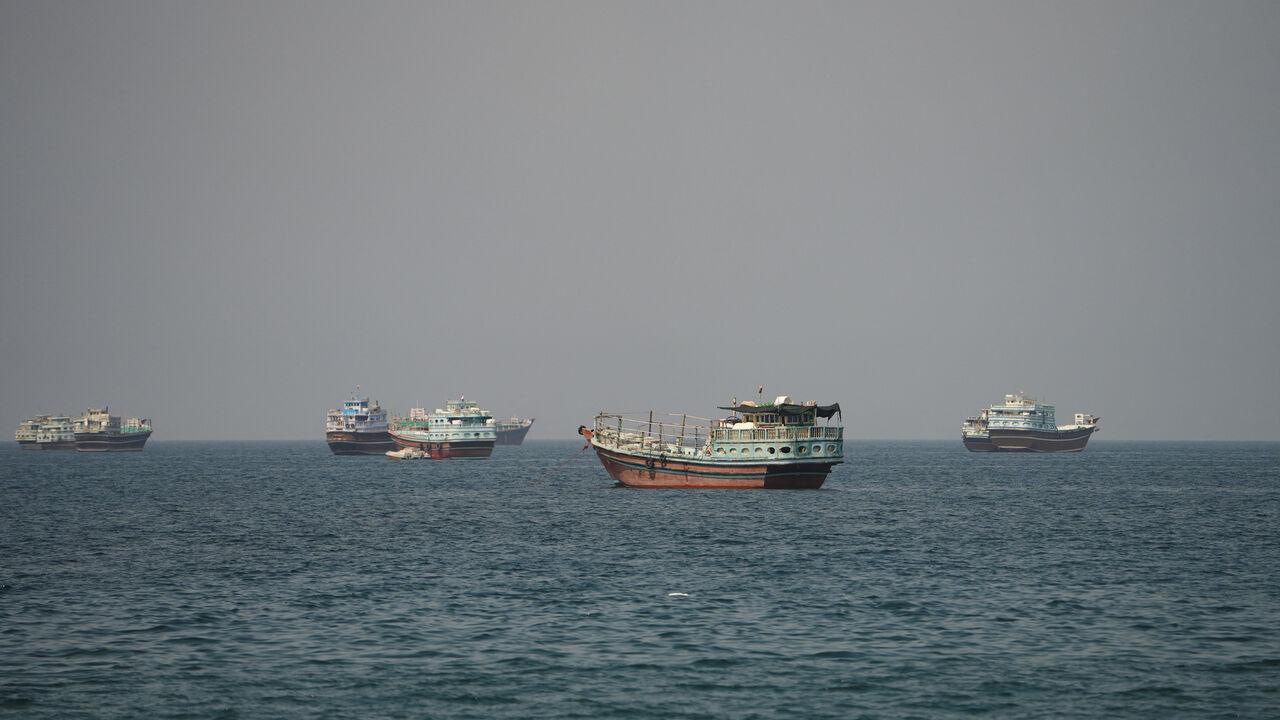 Vessels at the Strait of Hormuz, as seen from Musandam, Oman, September 6, 2026. REUTERS/Stringer