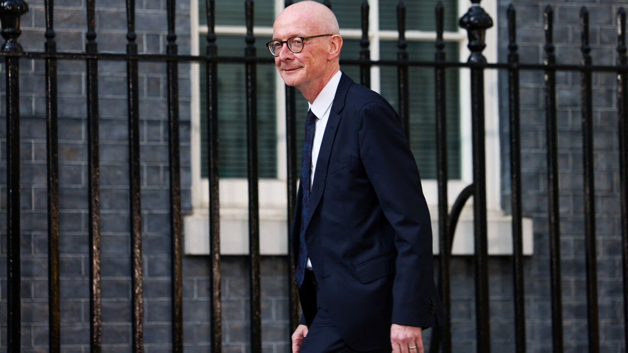 Britain's Pensions Secretary Pat McFadden walks on Downing Street after Britain's newly appointed Prime Minister Andy Burnham took office, in London, Britain, July 20, 2026. REUTERS/Jack Taylor