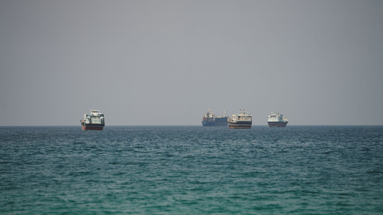 Vessels at the Strait of Hormuz, as seen from Musandam, Oman, September 6, 2026. REUTERS/Stringer