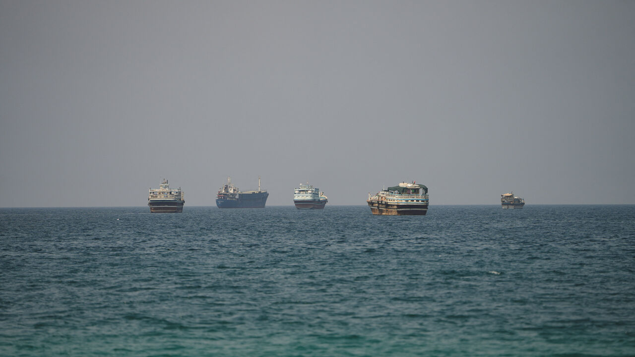 Vessels at the Strait of Hormuz, as seen from Musandam, Oman, September 6, 2026. REUTERS/Stringer/File Photo