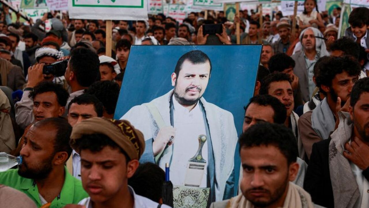FILE PHOTO: Houthi supporters hold anti-Saudi rally amid escalation with the kingdom