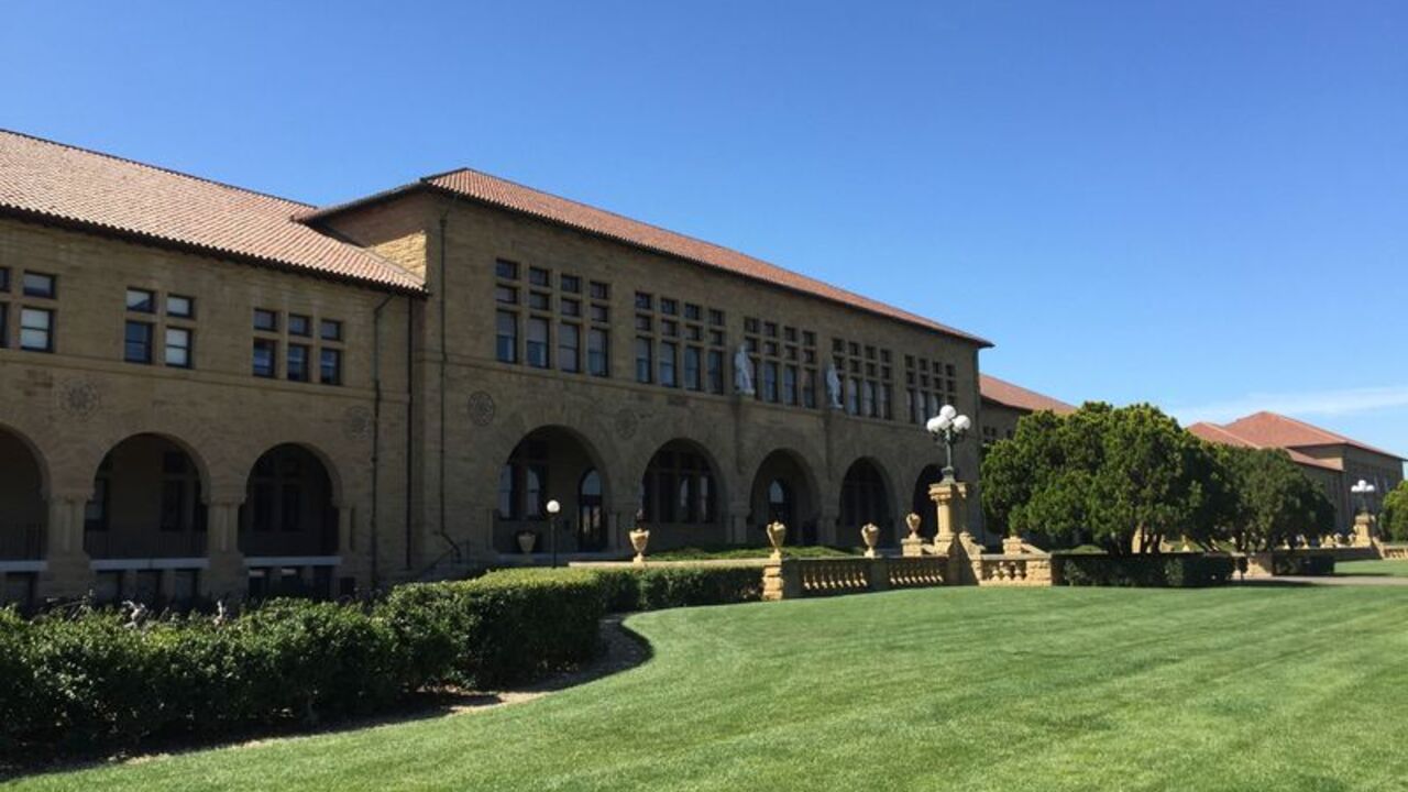 General view of main quad building on the campus of Stanford University, Sep 17, 2016; Stanford, CA, USA. Mandatory Credit: Kirby Lee-USA TODAY Sports
