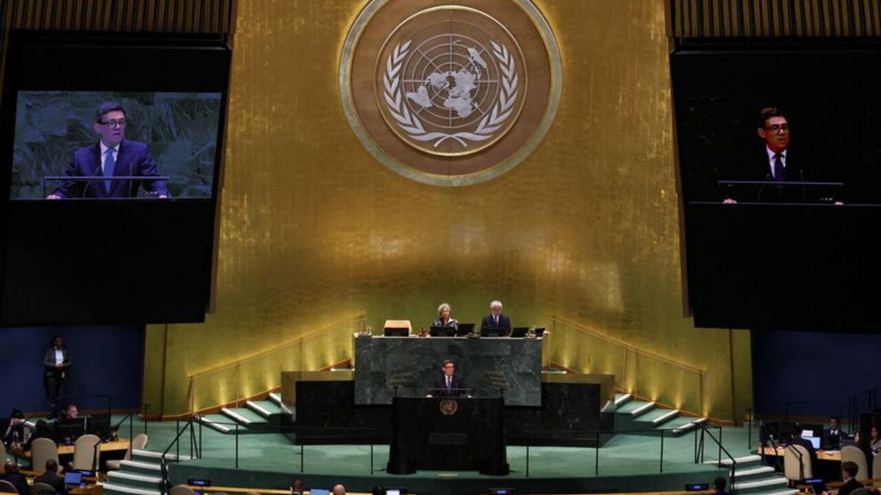 Britain's Prime Minister Andy Burnham in New York for the 81st United Nations General Assembly