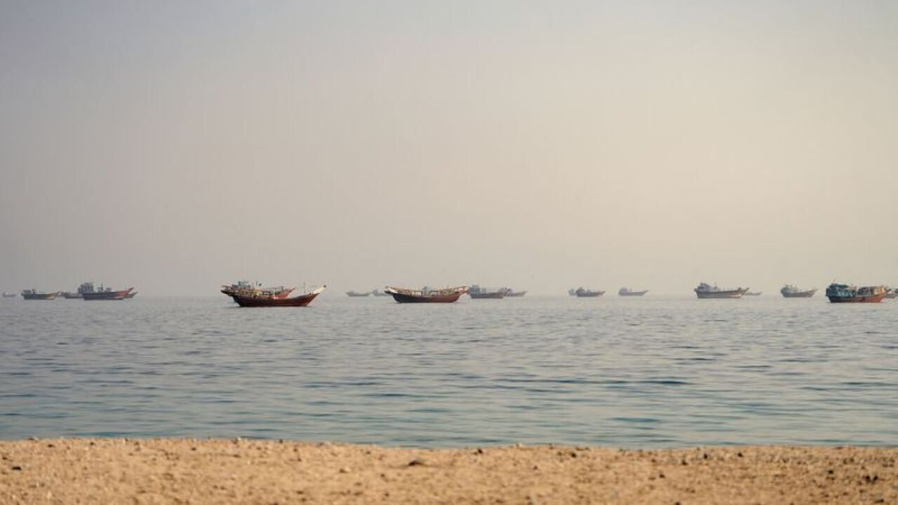 Vessels at the Strait of Hormuz, as seen from Musandam