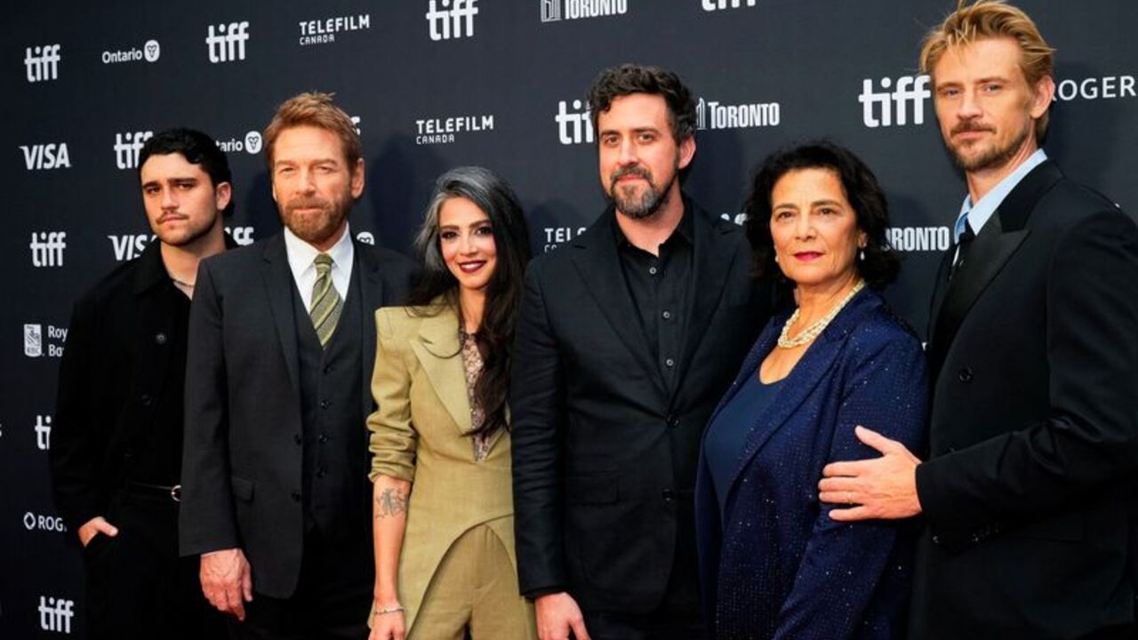 Director Reed Van Dyk and cast members Hiam Abbass, Boyd Holbrook, Kenneth Branagh, Gheed and  Kalama Epstein attend the red carpet for "Atonement" at the Toronto International Film Festival (TIFF) in Toronto, Ontario, Canada, September 15, 2026. REU