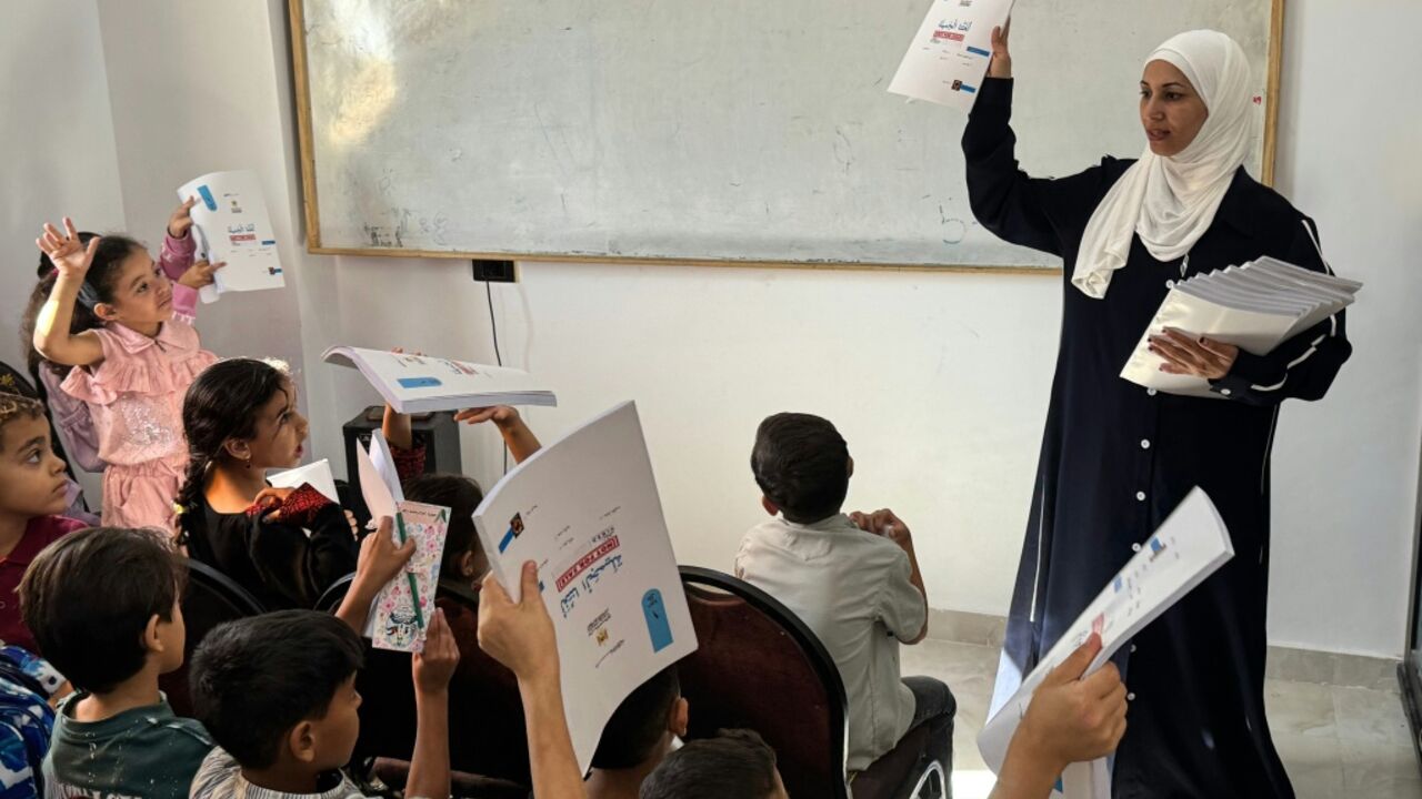 Many Palestinian children displaced to Egypt struggle to find education