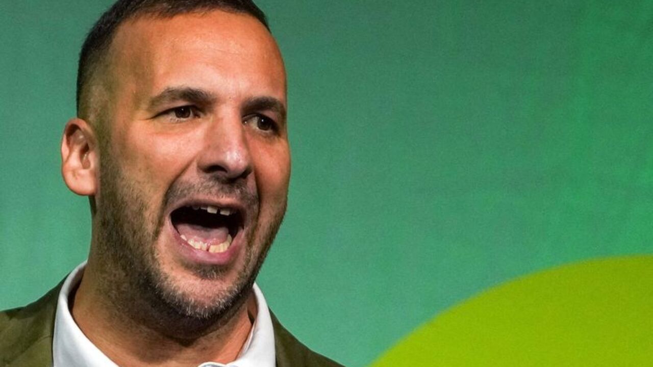 Britain's Green Party leader Zack Polanski attends a Green Party conference in Brighton