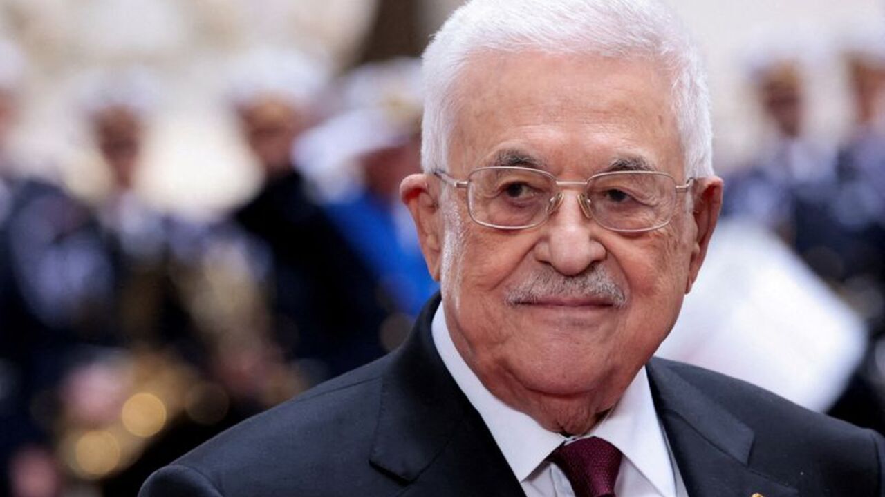 FILE PHOTO: Palestinian Authority President Mahmoud Abbas at Chigi Palace in Rome