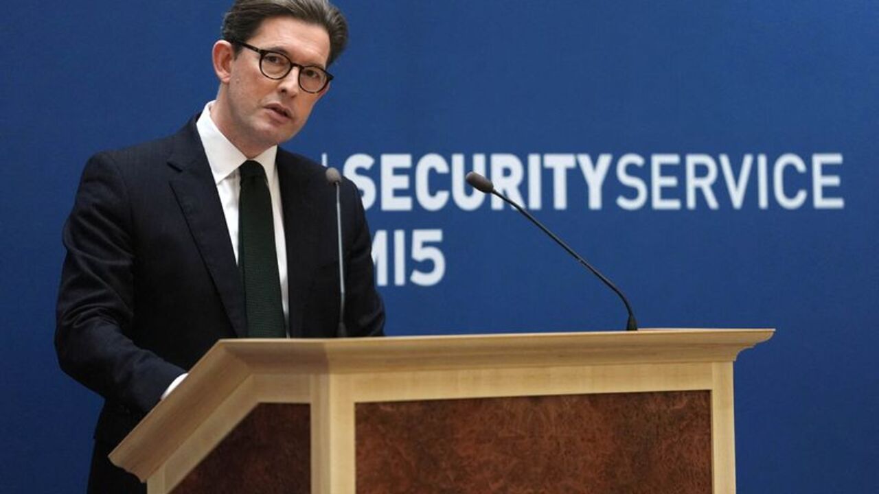 Director General of MI5 Ken McCallum speaks at Thames House in London