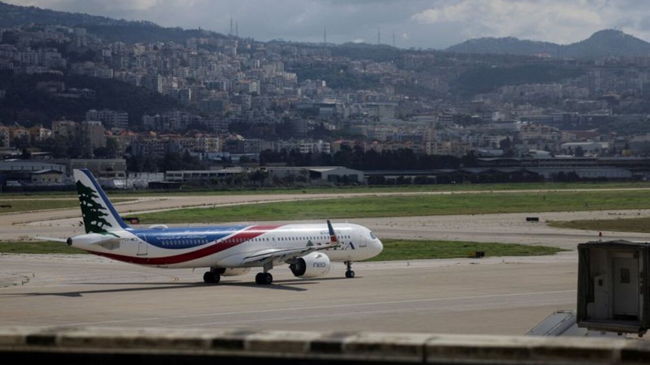 FILE PHOTO: A Lebanese Middle East Airlines (MEA) aircraft on the tarmac at Beirut-Rafic Hariri International Airport