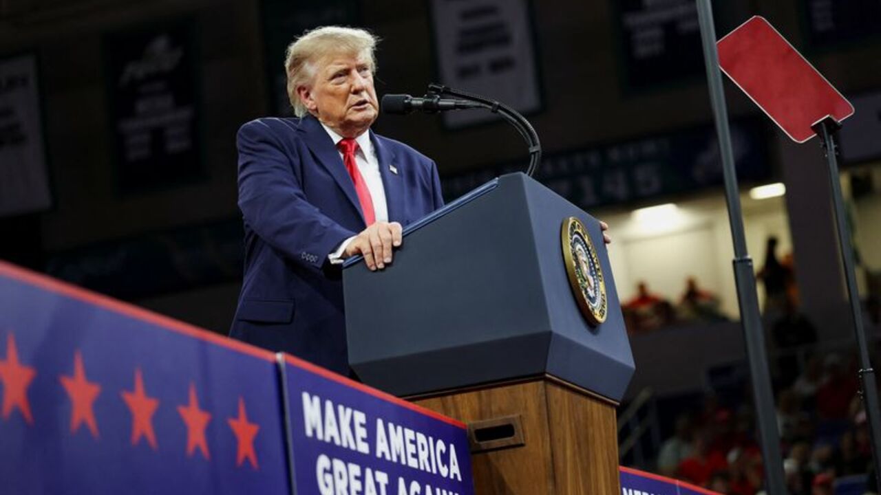 US President Trump visits Fort Myers, FL, to attend a rally