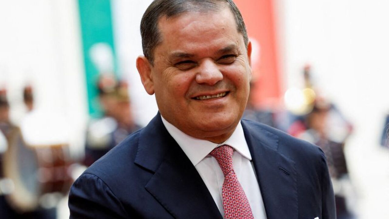 FILE PHOTO: Libyan PM Dbeibah meets Italian PM Meloni at Chigi Palace, in Rome
