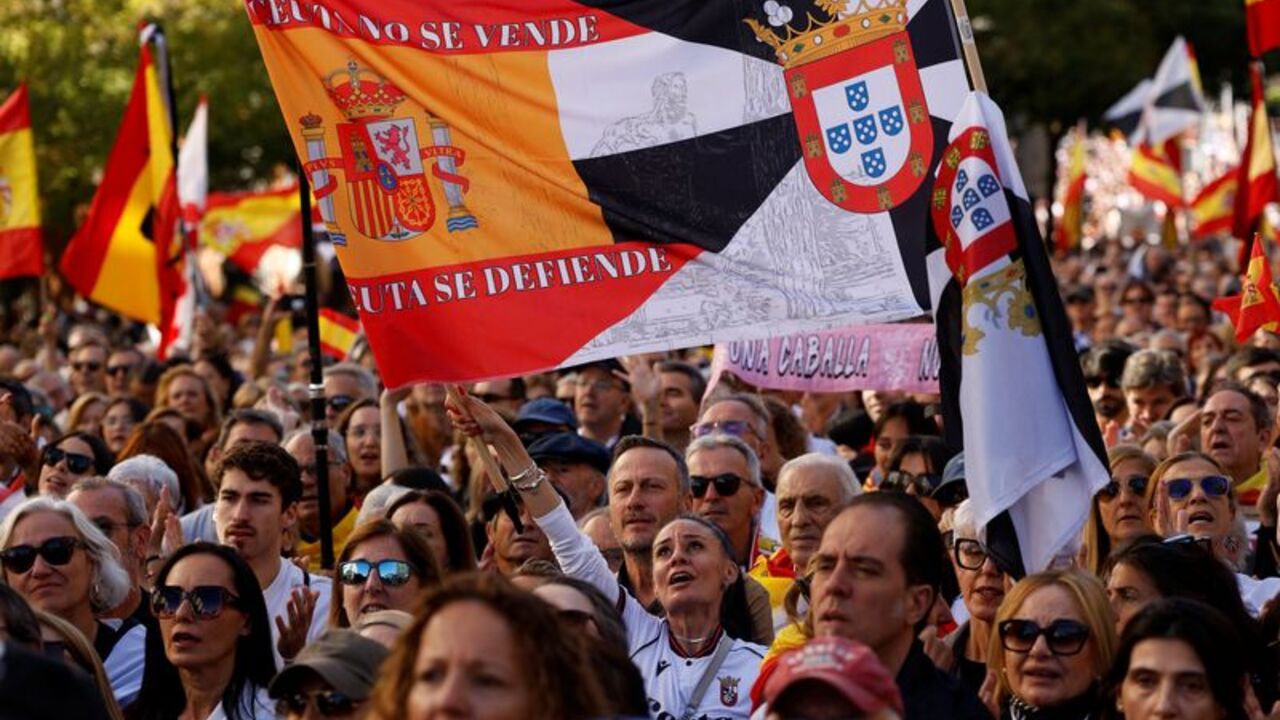 Protest in support of the Spanish enclave of Ceuta in Madrid