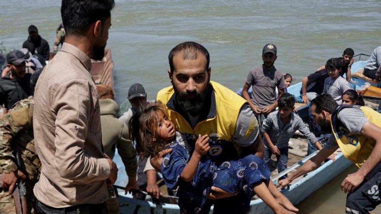 FILE PHOTO: Euphrates flooding in Deir al-Zor