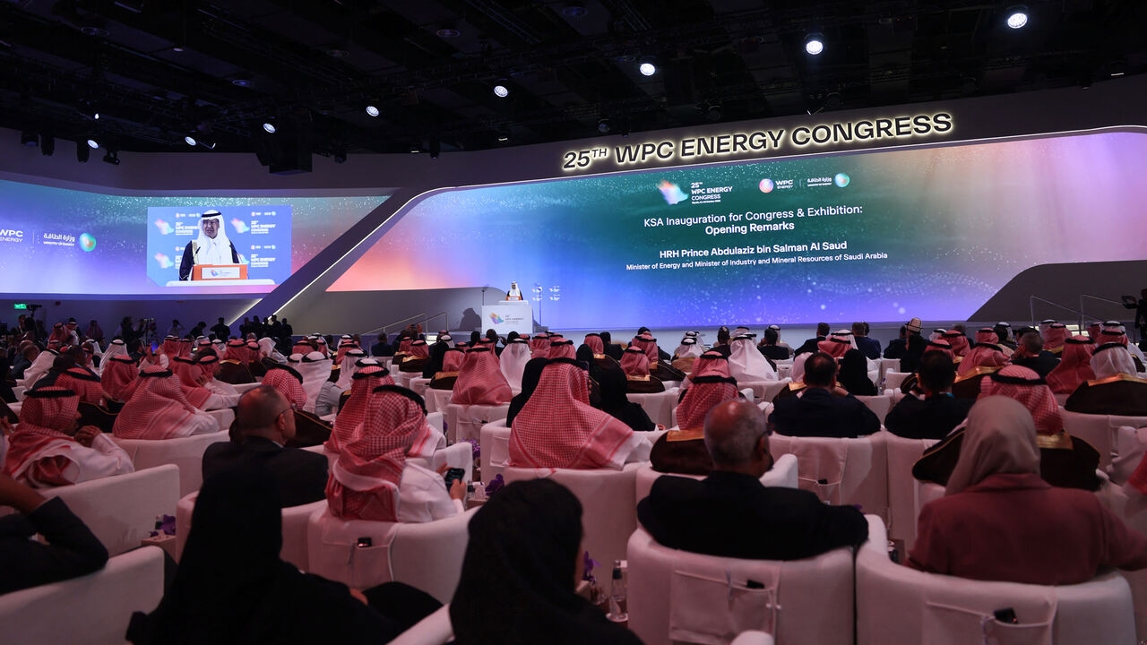 Guests attend the 25th WPC Energy Congress, Riyadh, Saudi Arabia, Oct. 12, 2026.