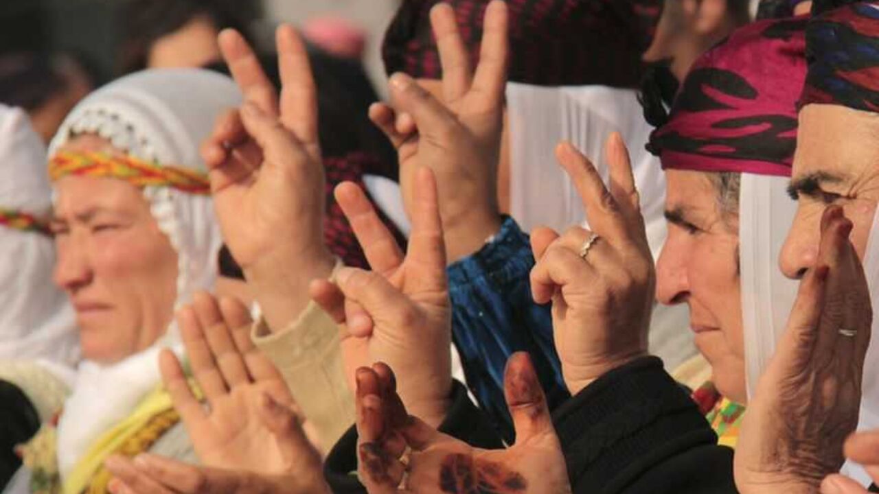 Turkish-Kurdish women flash V for victory signs during a demonstration in support of Syrian Kurds, in the southeastern Turkish town of Nusaybin, near the Turkish-Syrian border, January, 26, 2013. Sitting across the table from top Turkish officials, jailed Kurdish rebel leader Abdullah Ocalan wields the power to silence guns across southeastern Turkey which have killed more than 40,000 people in a three decade-old insurgency. Reviled by most Turks and held in virtual isolation since his 1999 capture, the Kur