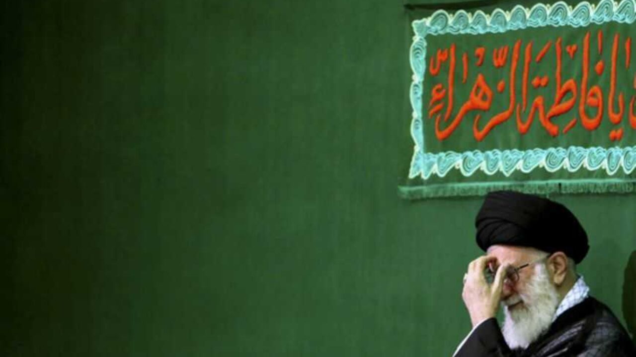 EDITORS' NOTE: Reuters and other foreign media are subject to Iranian restrictions on their ability to report, film or take pictures in Tehran. 

Iran's Supreme Leader Ayatollah Ali Khamenei reacts while attending a religious ceremony to commemorate the death anniversary of Fatima, daughter of Prophet Mohammad, in Tehran May 6, 2011. Picture taken May 6, 2011. REUTERS/Khamenei.ir/Handout (IRAN - Tags: POLITICS RELIGION ANNIVERSARY) THIS IMAGE HAS BEEN SUPPLIED BY A THIRD PARTY. IT IS DISTRIBUTED, EXACTLY 