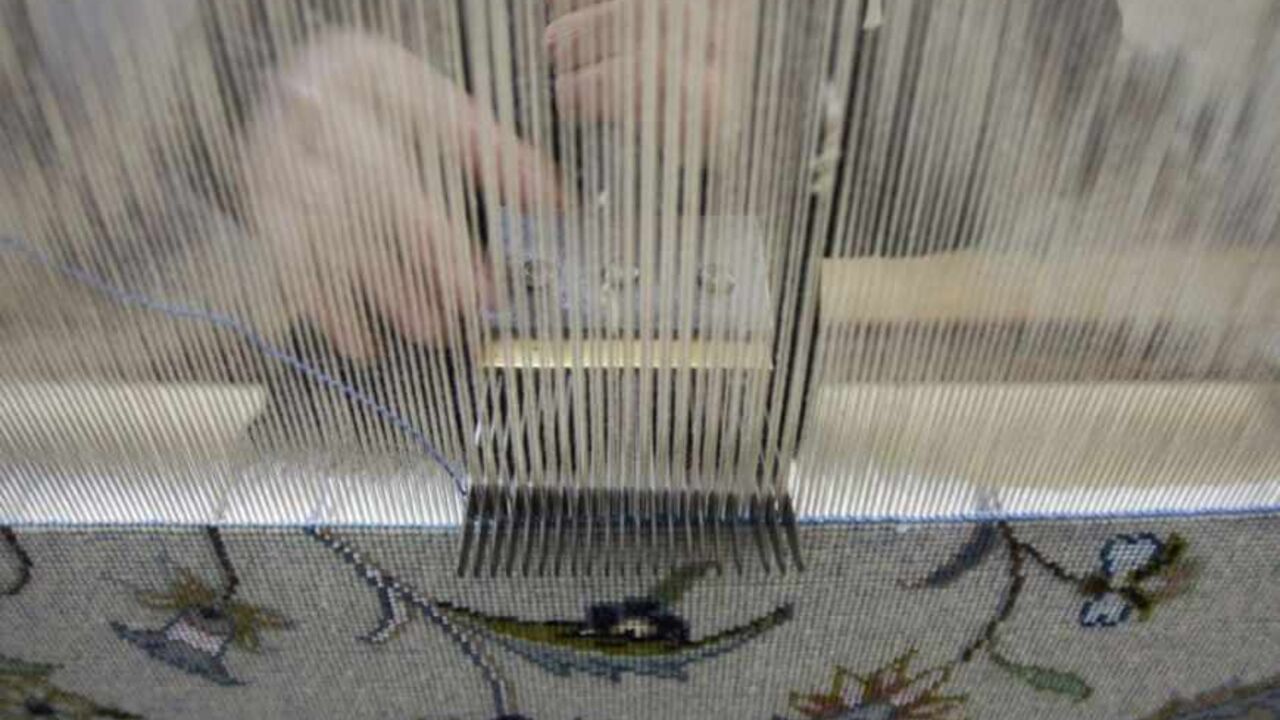 EDITORS' NOTE: Reuters and other foreign media are subject to Iranian restrictions on leaving the office to report, film or take pictures in Tehran.

An employee works at a carpet workshop in Kashan, 240 km (149 miles) south of Tehran November 13, 2011. Persian carpets can be mostly divided into three size groups: large (3x4 metres), medium (2x3 metres) and small (1x1.5 metres), which is called Ghaliche. It would take about six months to complete a larger 12-metre wool carpet with two workers. The price o