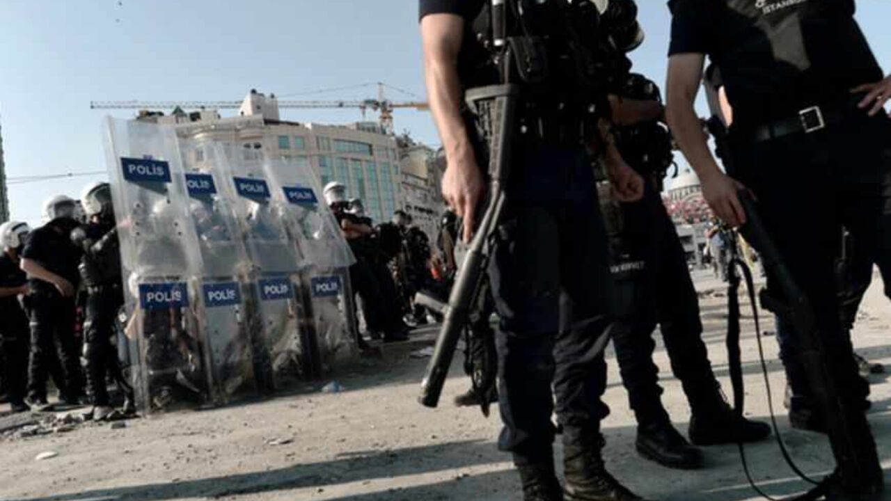 Turkish riot police enter Istanbul's Taksim square, the epicentre of nearly two weeks of anti-government demos, during clashes with protestors on June 11, 2013 on a 12th day of unrest. Turkish Prime Minister Recep Tayyip Erdogan said today he had "no more tolerance" for the mass anti-government demonstrations that have engulfed the country.      AFP PHOTO / ARIS MESSINIS        (Photo credit should read ARIS MESSINIS/AFP/Getty Images)