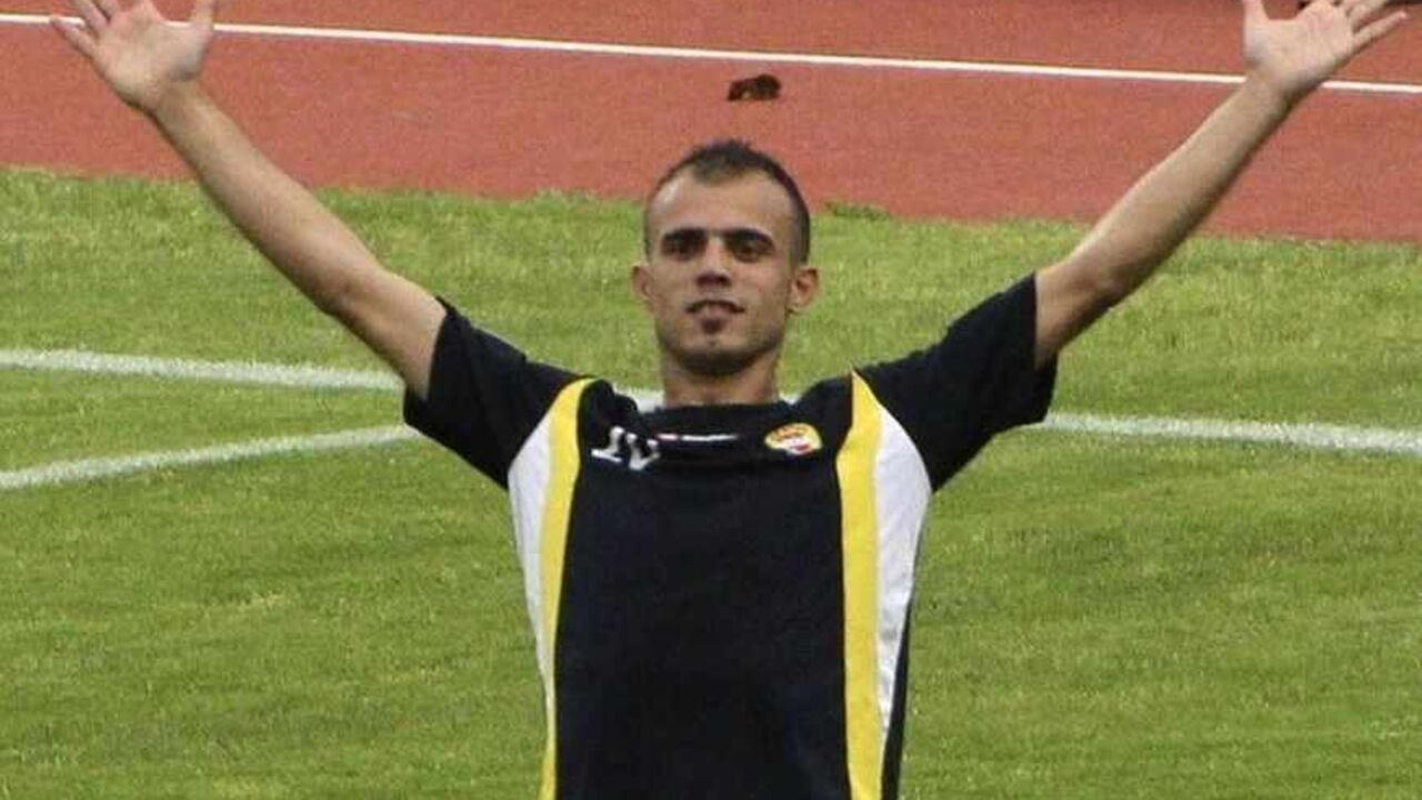 Lebanon's Mahmoud El-Ali reacts during a match in Beirut May 18, 2011. Asian soccer was left reeling from another matchfixing scandal on Wednesday, with the AFC investigating a report from Lebanon where 24 players have been sanctioned following allegations that international and regional games were rigged. The Lebanese Football Federation on Tuesday announced the punishments, including lifetime bans for Malaysian-based defender Ramez Dayoub and Indonesian-based forward El-Ali, which centre on international 