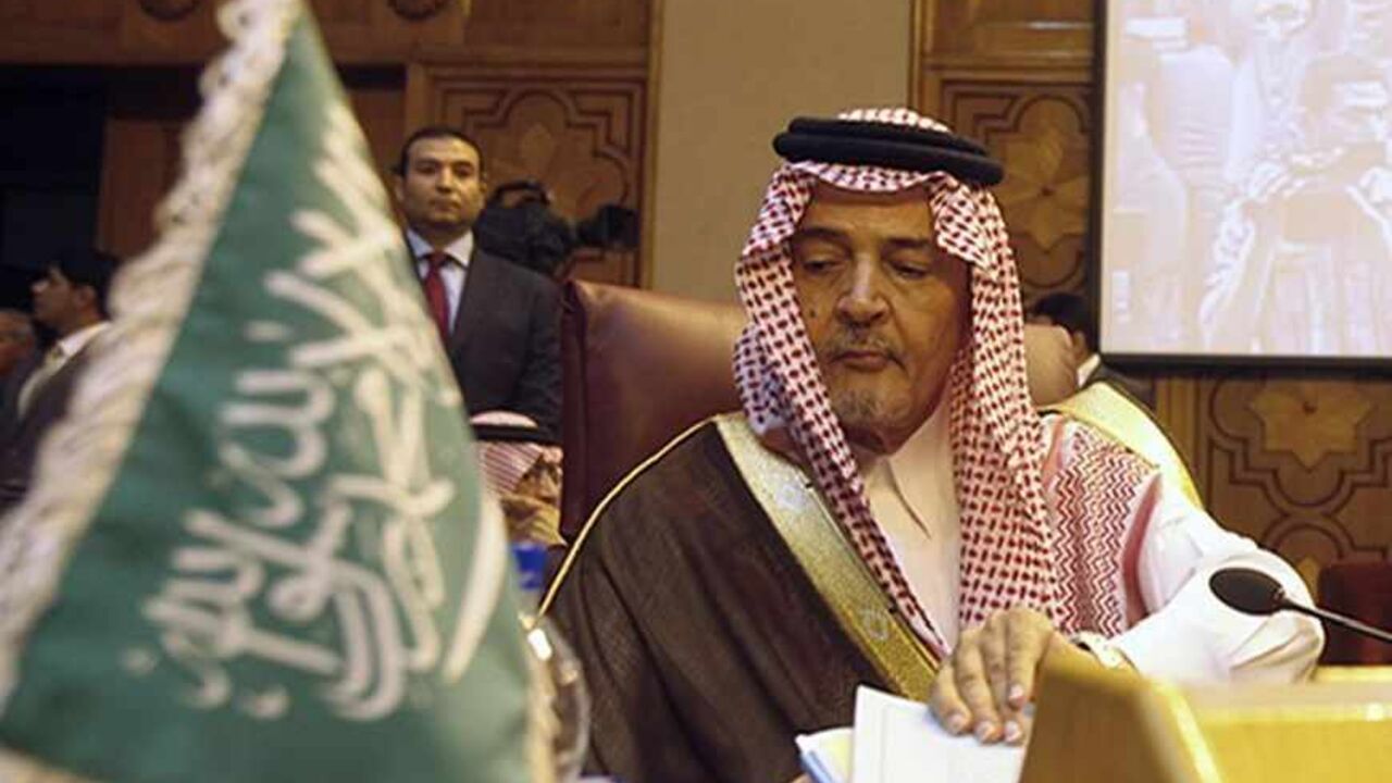 Saudi Arabia's Foreign Minister Prince Saud al-Faisal attends the opening of an Arab foreign ministers emergency meeting to discuss the Syrian crisis and the potential military strike on President Bashar al-Assad's regime, at the Arab League headquarters in Cairo, September 1, 2013. Saudi Arabia told fellow Arab League states on Sunday that opposing international intervention against the Syrian government would only encourage Damascus to use weapons of mass destruction. REUTERS/Amr Abdallah Dalsh  (EGYPT - 