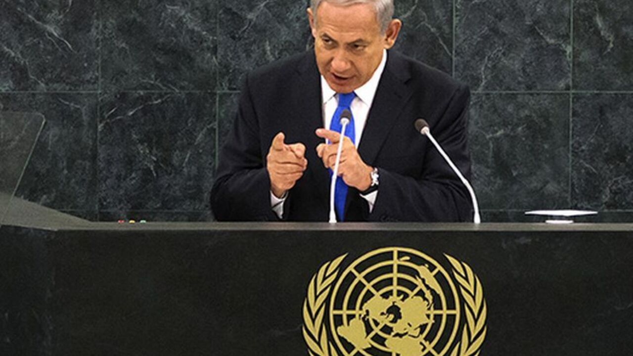 Israel's Prime Minister Benjamin Netanyahu addresses the 68th session of the United Nations General Assembly in New York October 1, 2013.  REUTERS/Adrees Latif (UNITED STATES - Tags: POLITICS) - RTR3FHG3