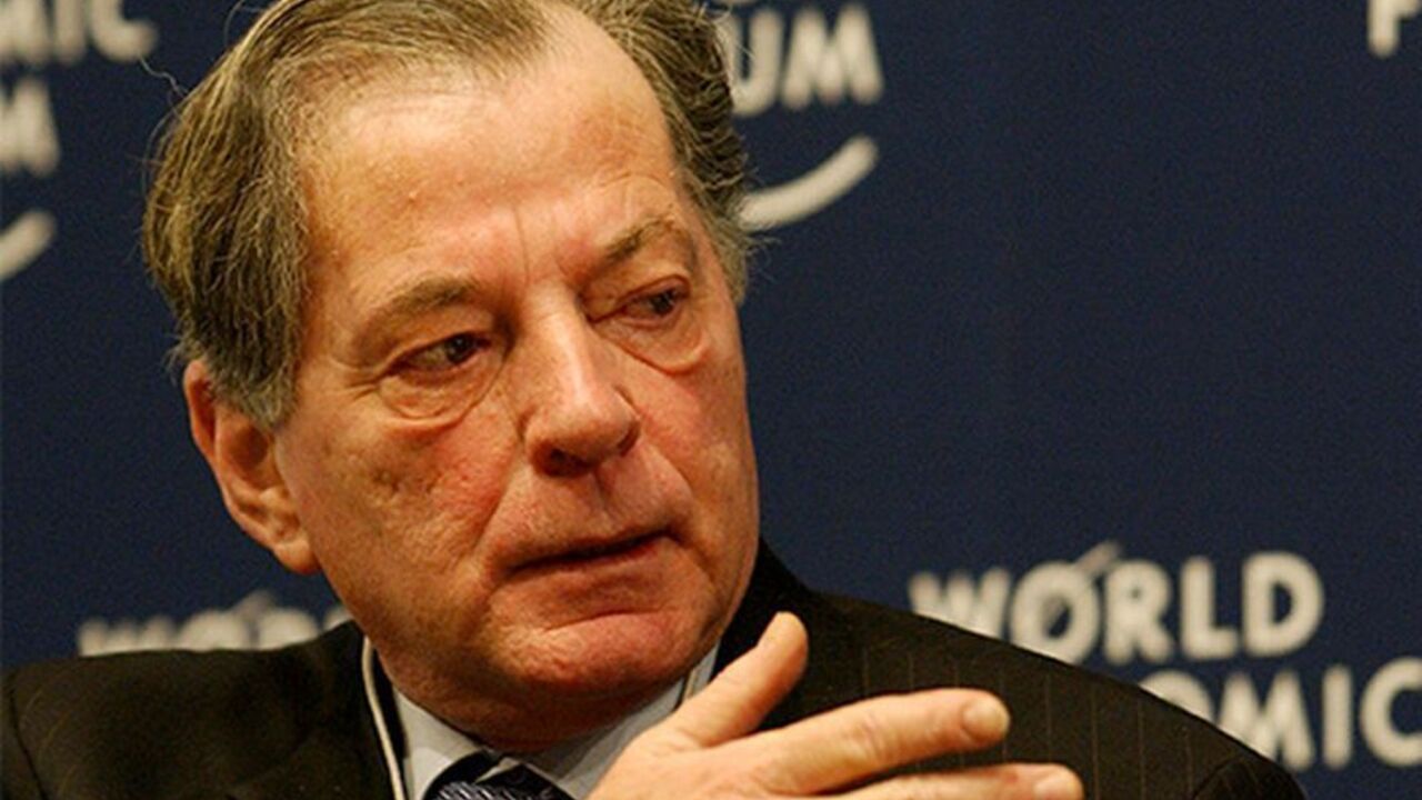 DAVOS, Switzerland:  Tel Aviv University President Itamar Rabinovich  speaks at the "Breaking the Vicious Circle of the Arab-Israeli Conflict" conference, 25 January 2004 at the World Economic Forum (WEF) in Davos. AFP PHOTO Eric FEFERBERG  (Photo credit should read ERIC FEFERBERG/AFP/Getty Images)