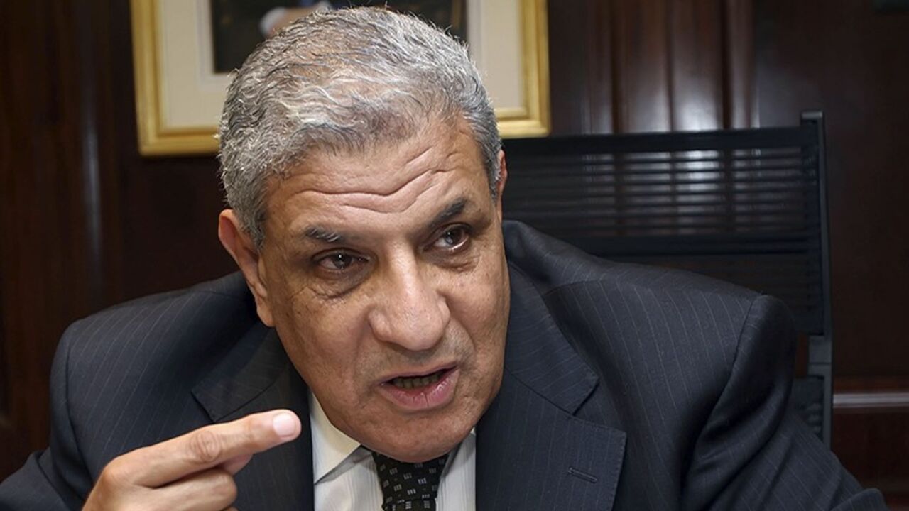 Ibrahim Mahlab, newly appointed minister of housing of Egypt's interim cabinet which was formed on July 16, 2013, speaks to the media at his office in Cairo in this picture taken on July 1, 2010. Thousands of supporters of deposed Egyptian President Mohamed Mursi demonstrated outside the prime minister's office on July 17, 2013 in a "day of steadfastness" to protest against the formation of the new interim cabinet on its first day on the job. Picture taken July 1, 2010. REUTERS/El-Youm el-Sabaa Newspaper  (