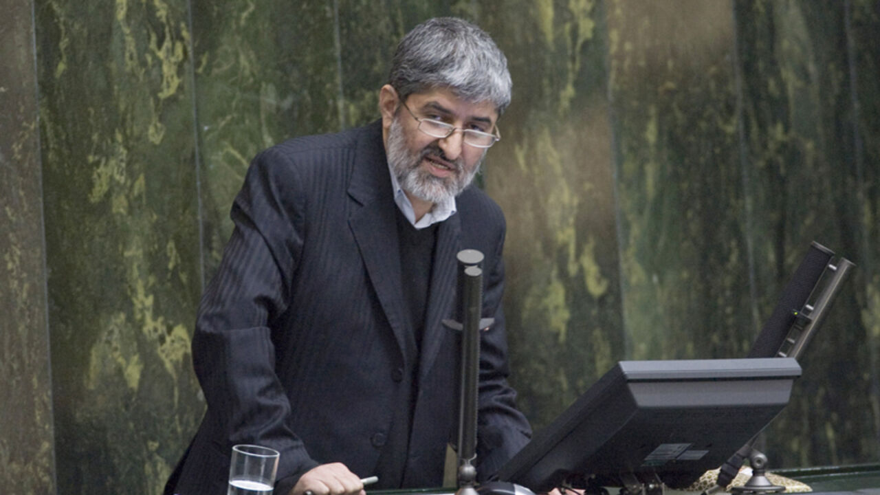 EDITORS' NOTE: Reuters and other foreign media are subject to Iranian restrictions on leaving the office to report, film or take pictures in Tehran.

Iranian lawmaker Ali Motahari speaks in the Iranian parliament in Tehran November 15, 2009. REUTERS/Morteza Nikoubazl (IRAN POLITICS) - RTXQRB3