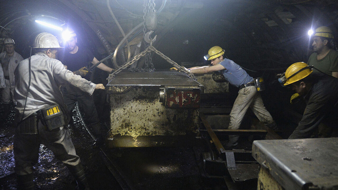 Miners work in a coal mine in the Black Sea city of Zonguldak, northern Turkey, December 5, 2013.  Turkish mining experts said the country's rules and guidelines are not as extensive as some other countries. Turkey does not even have a specific set of safety regulations for the coal industry, said Dr. H. Sebnem Duzgun, a professor with the mining engineering department of Middle East Technical University in Ankara. Yet, with safety regulators across the world increasingly adopting an approach that puts more