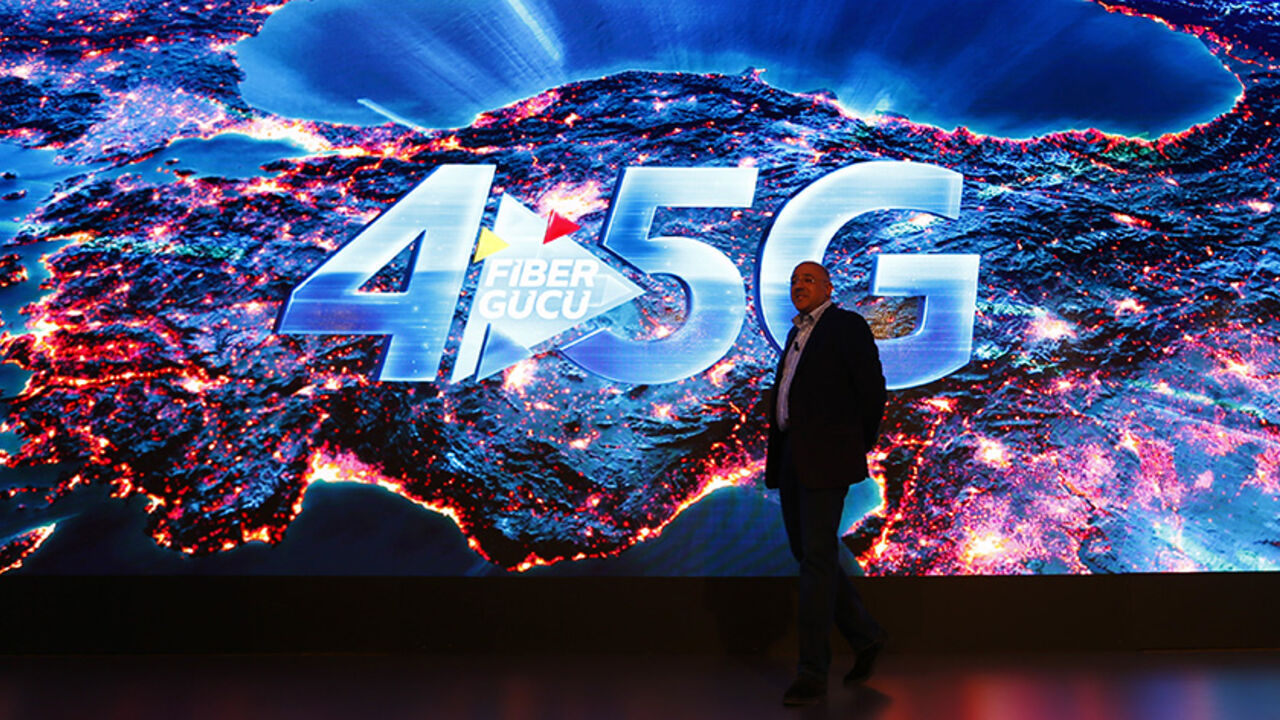 Turk Telekom Chief Executive Rami Aslan talks during a news conference to present new highspeed mobile data services (4,5G) in Istanbul, Turkey March 29, 2016. While 4G has been available in some markets for years. Turkey's plan to roll out the service was complicated last year when President Tayyip Erdogan suggested the country should "skip" 4G and wait instead until fifth-generation technology becomes available. The government then rebranded its tender for 4G mobile spectrum as "4.5G" although that is not