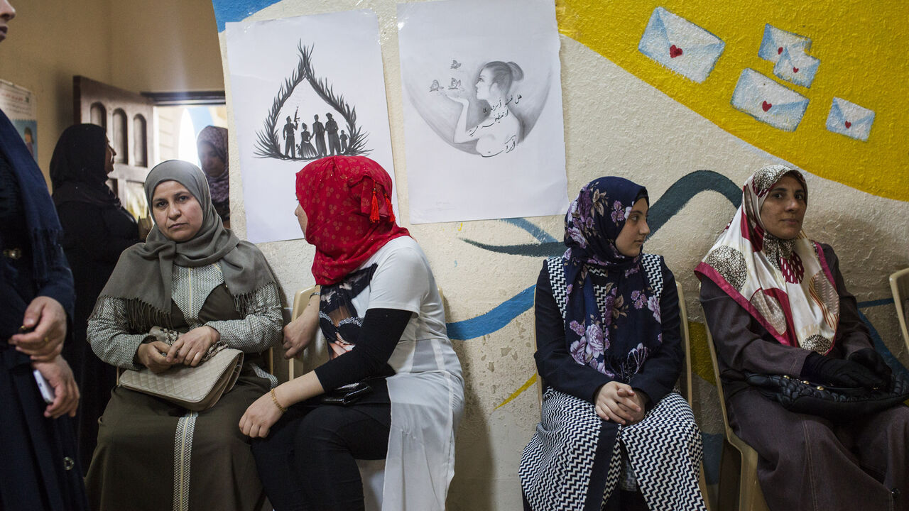 Women waiting their turn at Ashti clinic in Erbil. Gynelogical visits are provided twice a week and they visit around 30 women each day. 