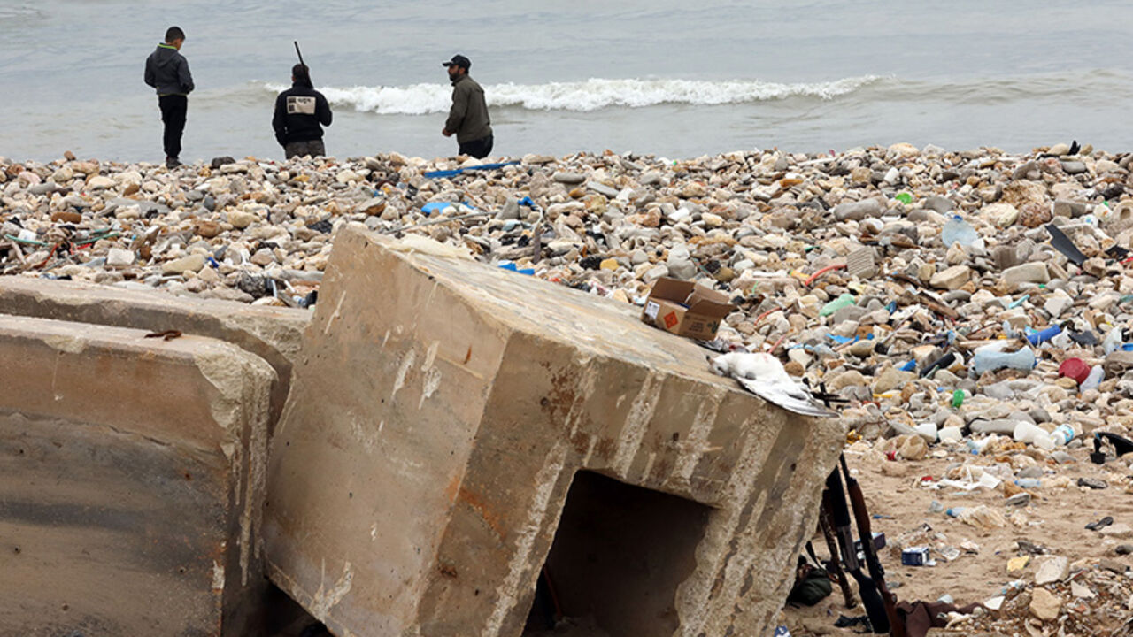 Hunters shoot down seagulls that are attracted by the garbage at the Costa Brava dump, on January 14, 2017 near Beirut's International Airport after warnings that the birds were threatening aircraft safety.
Costa Brava was opened in March last year as one of three "temporary" tips intended to provide an interim solution after the closure of the main landfill receiving waste from Beirut.
The dumps were eventually intended to have waste processing facilities, but that has not happened.
As a result, garbage ha