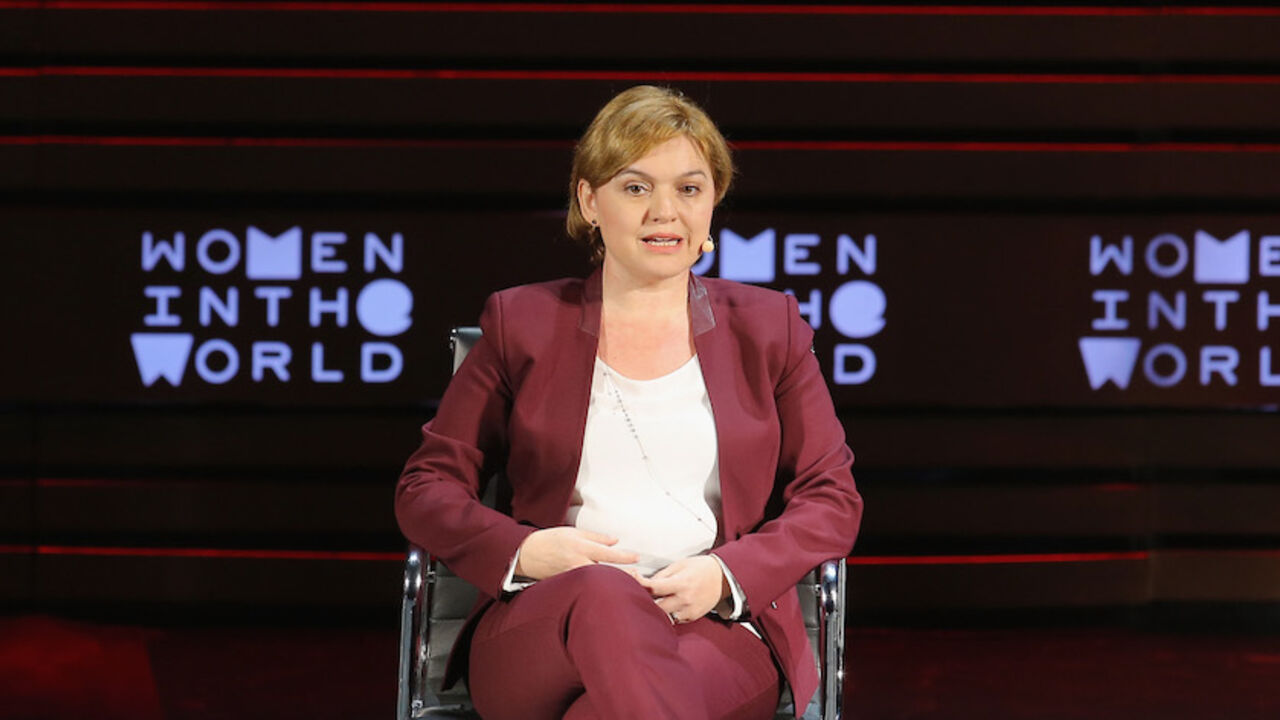 NEW YORK, NEW YORK - APRIL 07:  (L-R)  Ipek Bozkurt, Selin Sayek Boke and Amberin Zaman speak onstage at The Fearless Women of Turkey during Tina Brown's 7th Annual Women In The World Summit at David H. Koch Theater at Lincoln Center on April 7, 2016 in New York City.  (Photo by Jemal Countess/Getty Images)