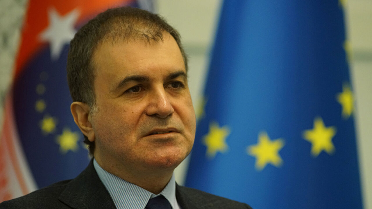 Turkey's Minister for EU Affairs Omer Celik reacts during an interview with Reuters in Ankara, Turkey, March 14, 2017. Picture taken March 14, 2017. REUTERS/Umit Bektas - RTX3127J