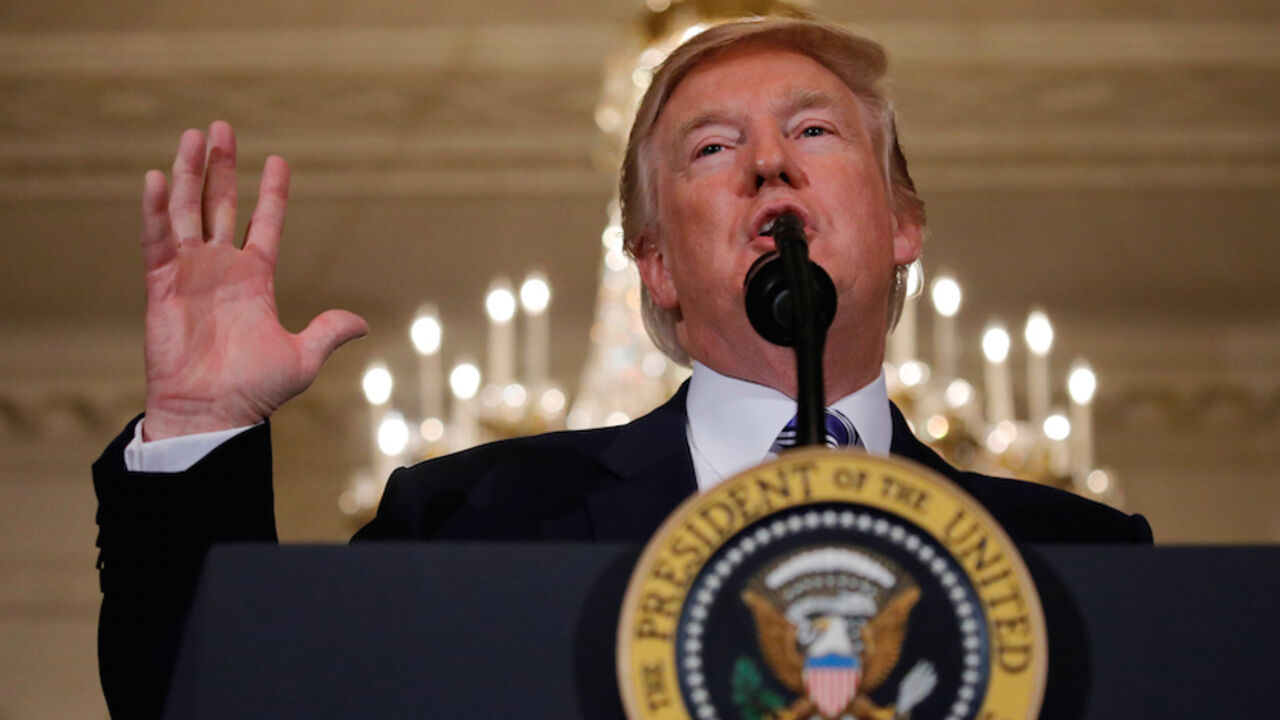 U.S. President Donald Trump speaks during a "Made in America" products showcase event at the White House in Washington, U.S., July 17, 2017. REUTERS/Carlos Barria - RTX3BU8D