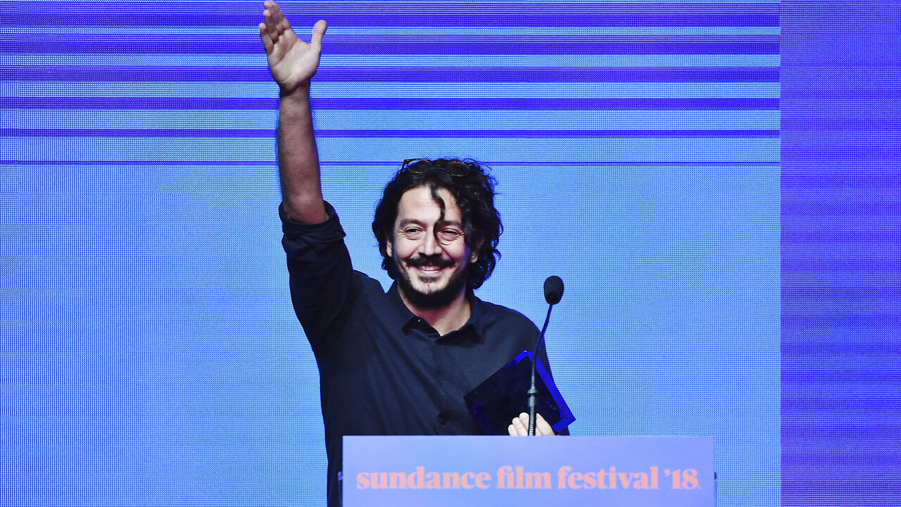 PARK CITY, UT - JANUARY 27:  Tolga Karacelik accepts the World Cinema Grand Jury Prize: Dramatic award for "Butterflies" during the Sundance Film Festival Awards Night Ceremony at Basin Recreation Field House on January 27, 2018 in Park City, Utah.  (Photo by Alberto E. Rodriguez/Getty Images)