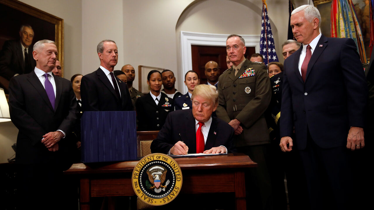 U.S. President Donald Trump signs the National Defense Authorization Act for Fiscal Year 2018 at the White House in Washington D.C., U.S. December 12, 2017. REUTERS/Carlos Barria - RC1DBA301210